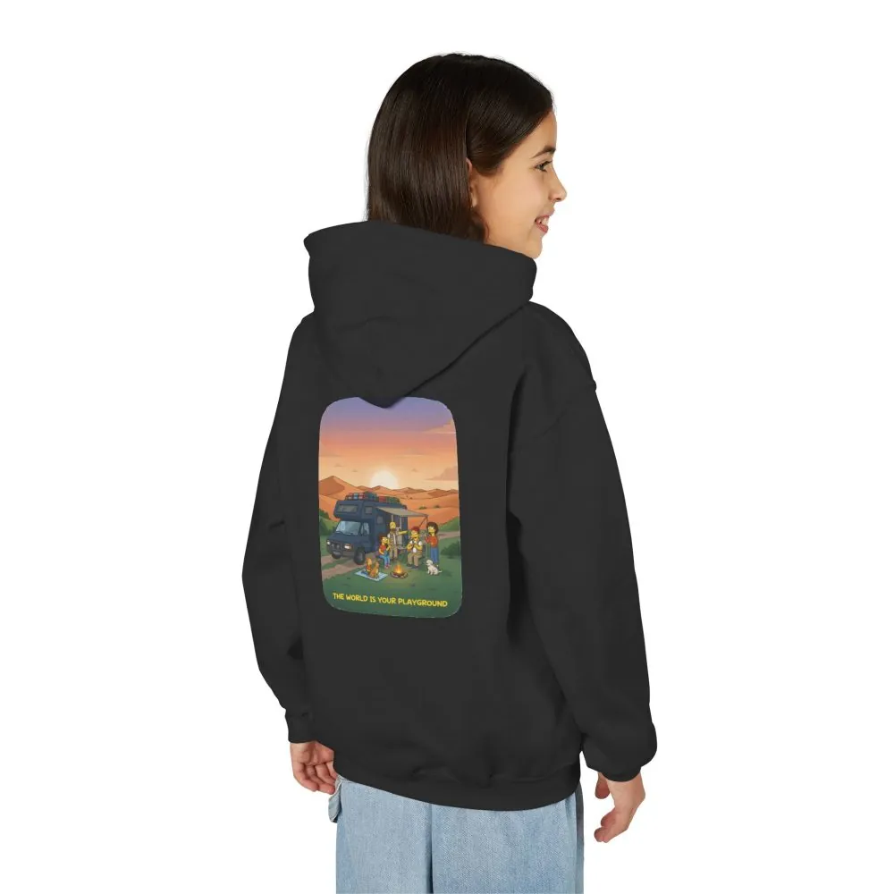 1527644122579983662_2048.jpeg Youth Hoodie(Gildan) – "The World Is Your playground" (Design Sitcom-Line)