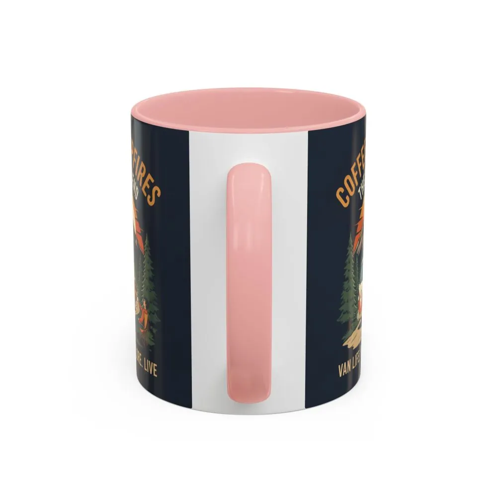 Accent Coffee Mug (11, 15oz) — "Coffee and campfires"