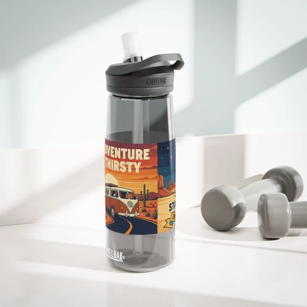 Water Bottle CamelBak  — "Adventure Is Thirsty "20oz/25oz Travel Bottle with Retro Road Trip Design