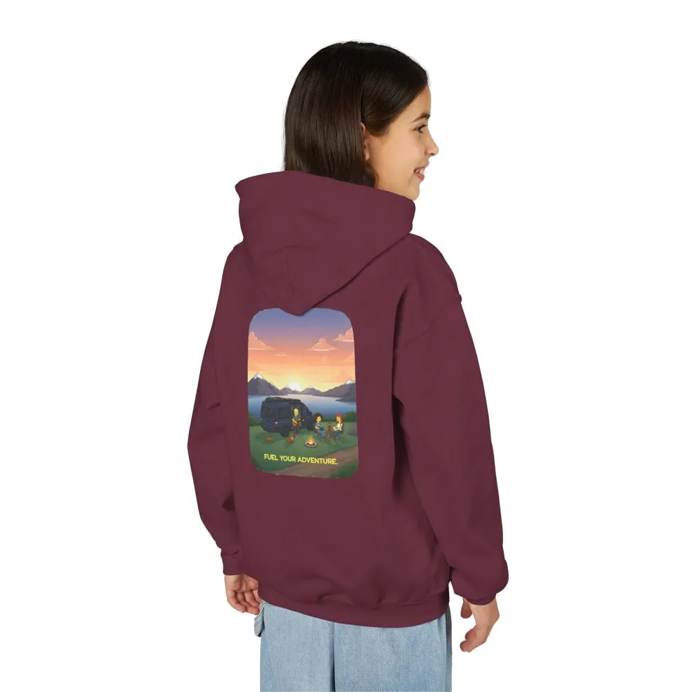 Youth Hoodie(Gildan) – "Fuel Your Adventure" (Design Sitcom-Line)
