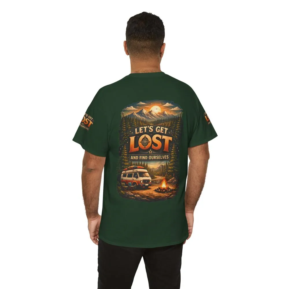 Unisex Heavy Cotton Tee — "Let´s Get Lost And Found Ourselfs" Design Scenic-Line