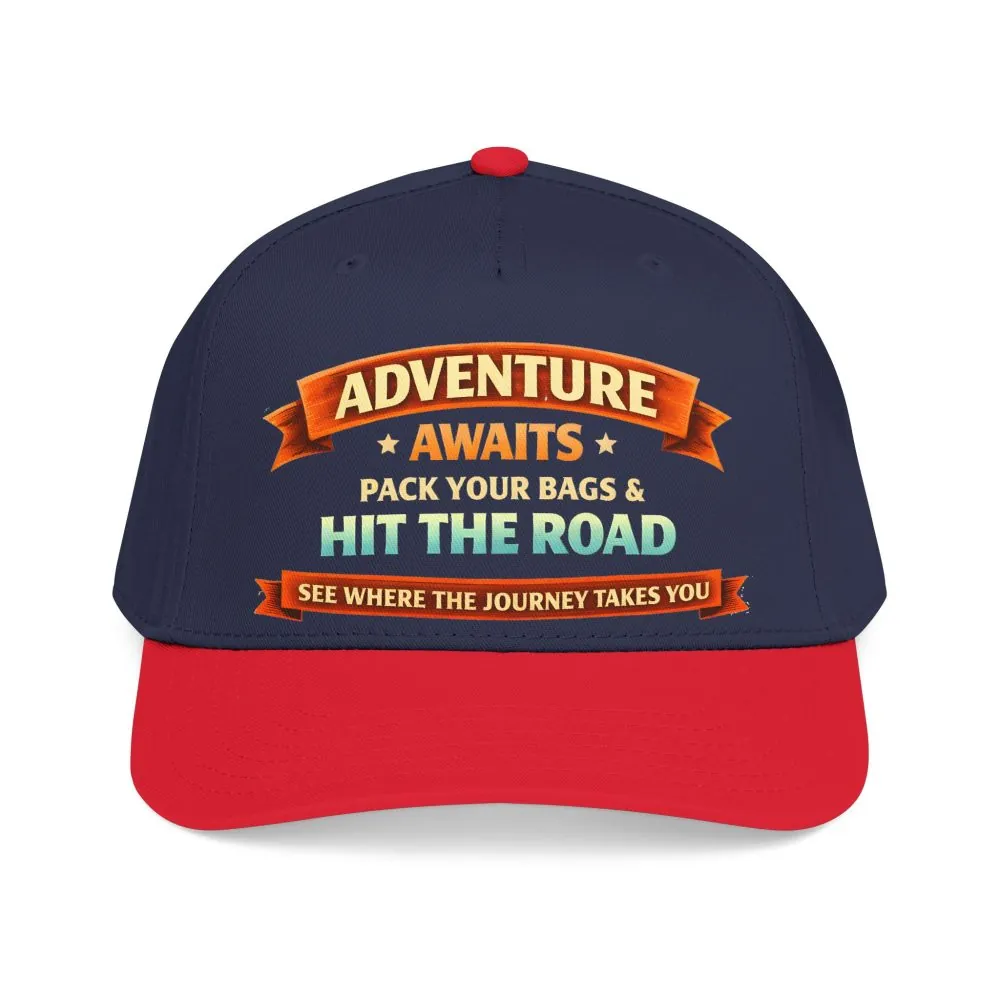 15321439225121813684_2048.jpeg Baseball Cap - "Adventure Awaits-Pack Your Bags" Design Scenic-Line