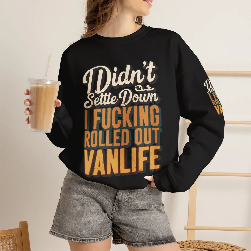 Unisex Heavy Blend™ Crewneck Sweatshirt — "Dind´t Settle Down" Design F**K-Line