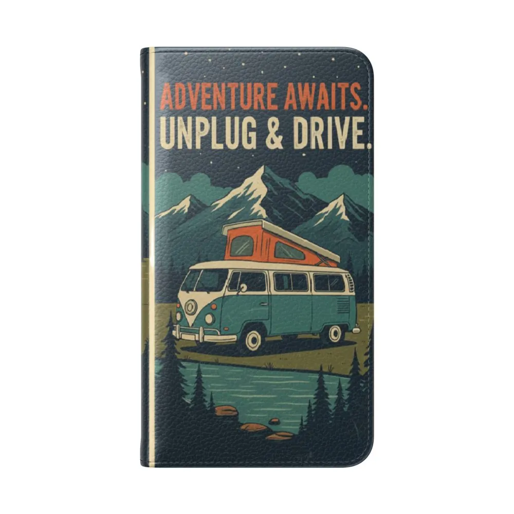 Flip Phone Case — "Fuel Your Journey, Not the Wifi" Wallet Cover