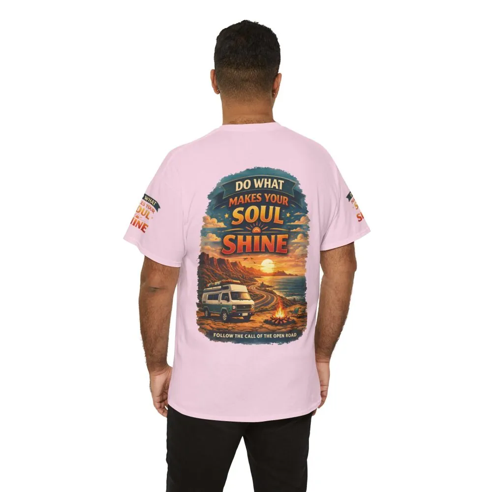 Unisex Heavy Cotton Tee — "Do What Makes Your Soul Shine" Design Scenic-Line