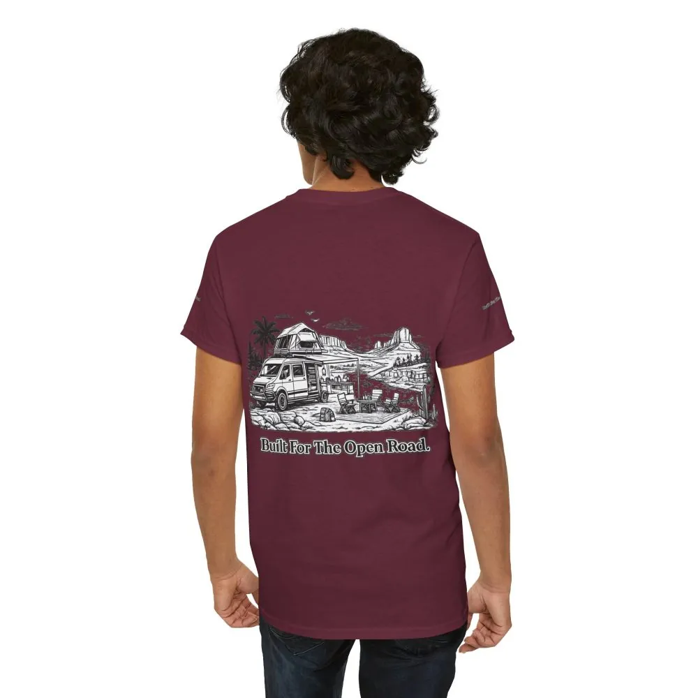 15363102108232293658_2048.jpeg Unisex Heavy Cotton Tee — "Built For The Open Road" Design Minimal-Line