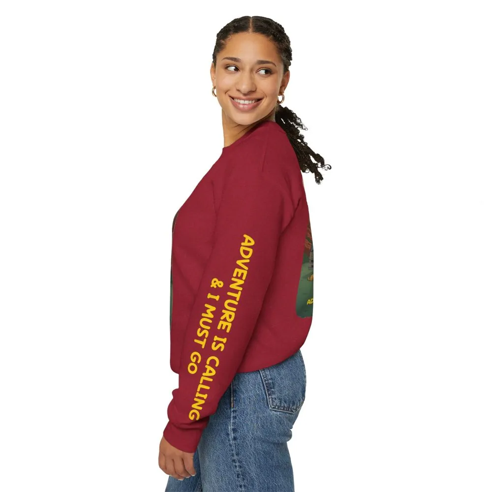15367505430810600102_2048.jpeg Unisex Heavy Blend™ Crewneck Sweatshirt — "Adventure Is Calling-I Must Go" Design Sitcom-Line
