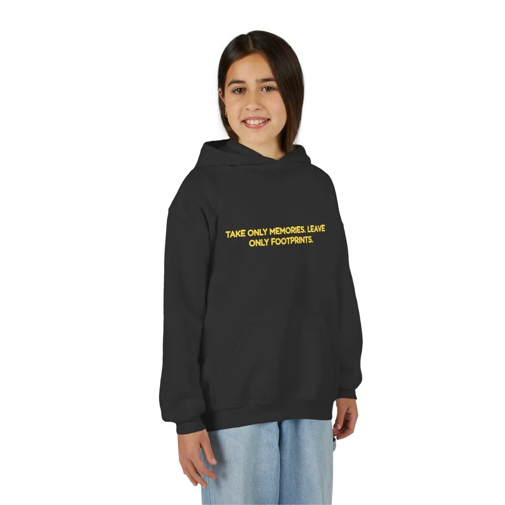 Youth Hoodie(Gildan) – "Take Only Memories-Leave Only Footprints (Design Sitcom-Line)