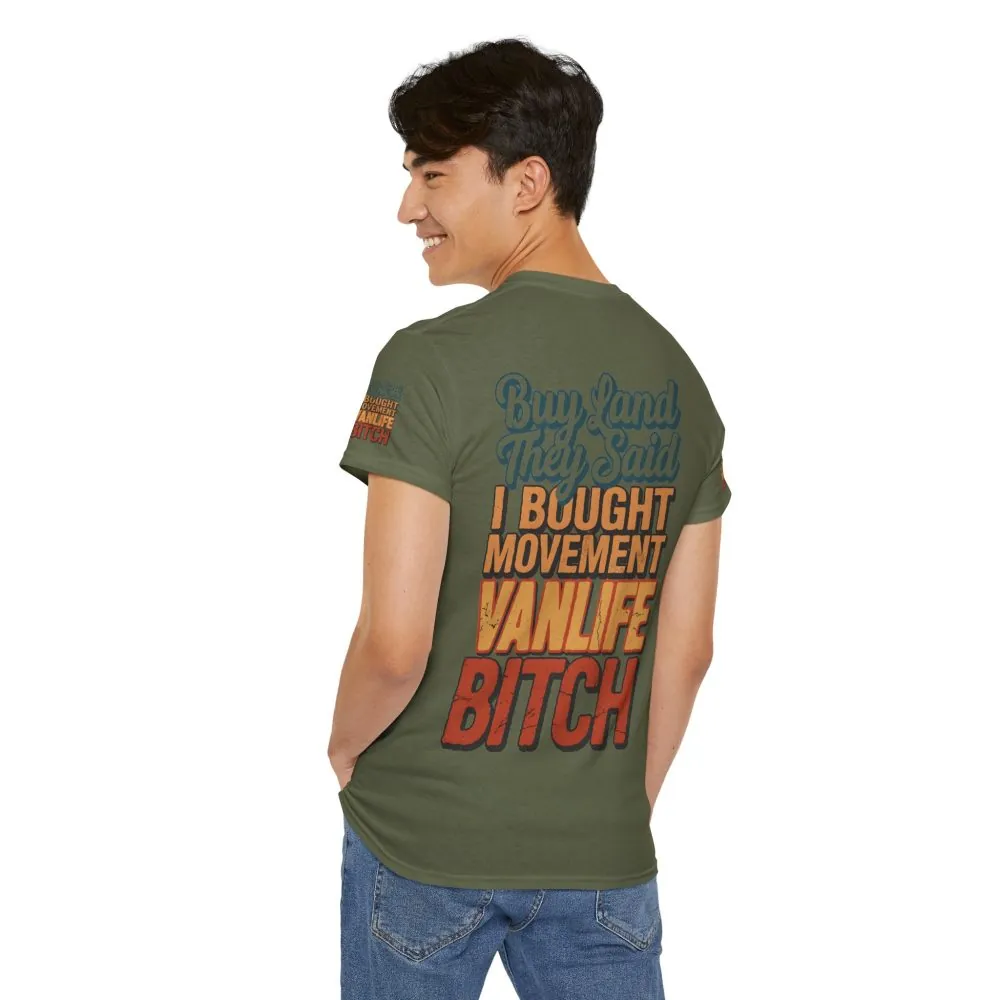 15500807659896775546_2048.jpeg Unisex Heavy Cotton Tee — "Buy Land They Said" Design F**K-Line