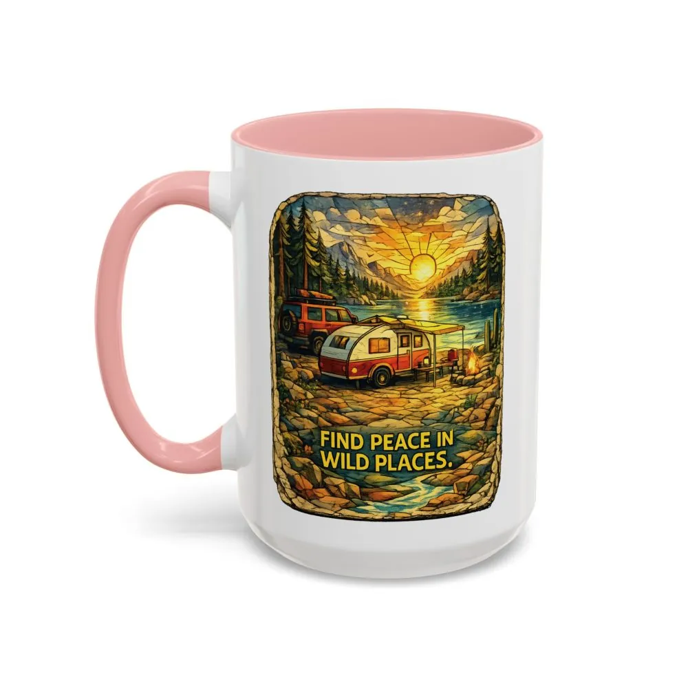 15524258895440616617_2048.jpeg Accent Coffee Mug (11, 15oz) — "Find Peace In Wild Places" Design Cubic-Line