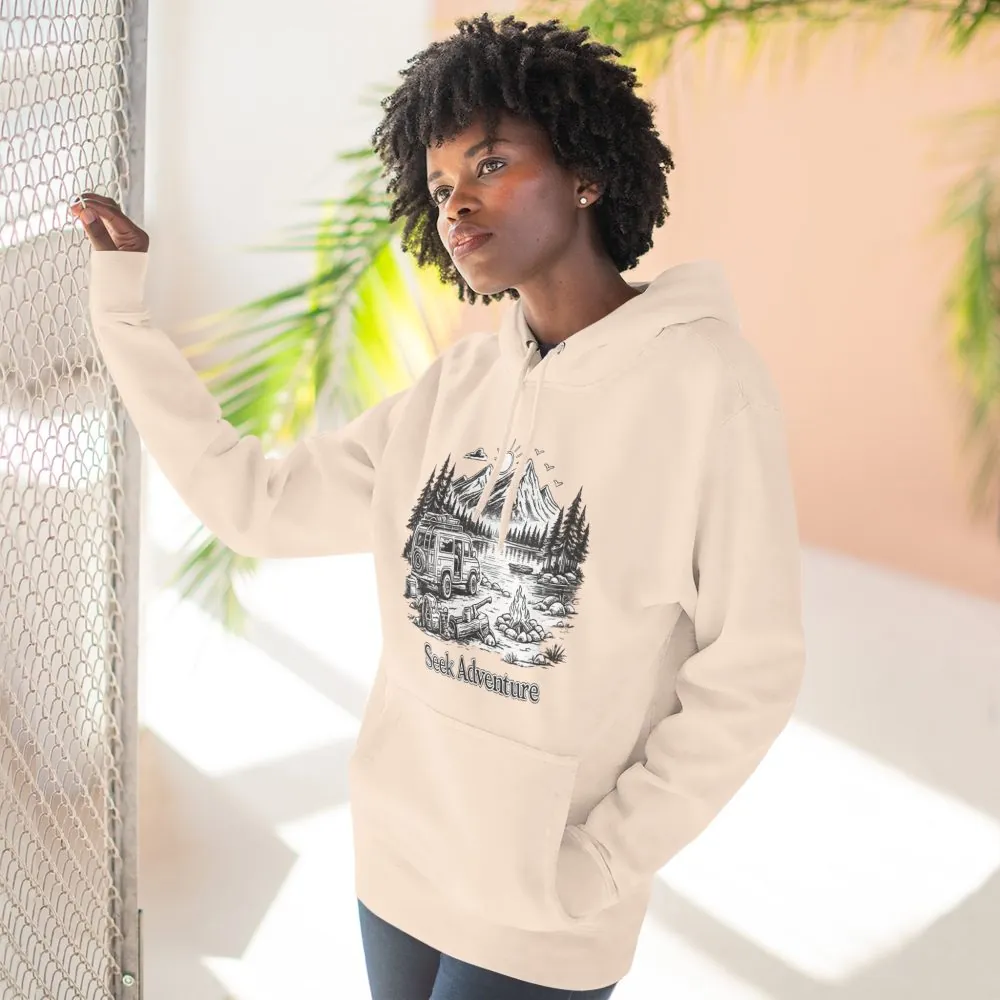 15577398530469579165_2048.jpeg Three-Panel Fleece Hoodie - "Seek Adventure" Design Minimal-Line