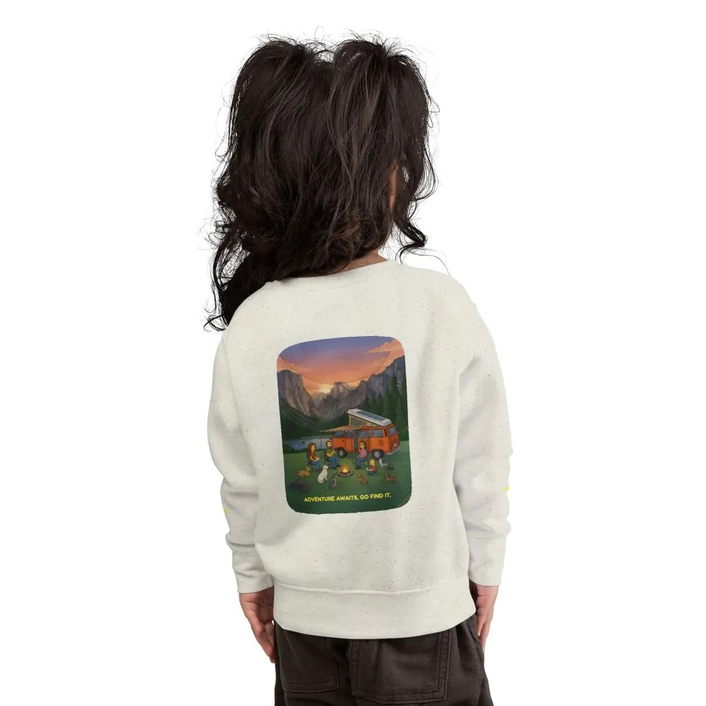 Toddler Sweatshirt - "Adventure Awaits-Go Find It" (Design Sitcom-Line)