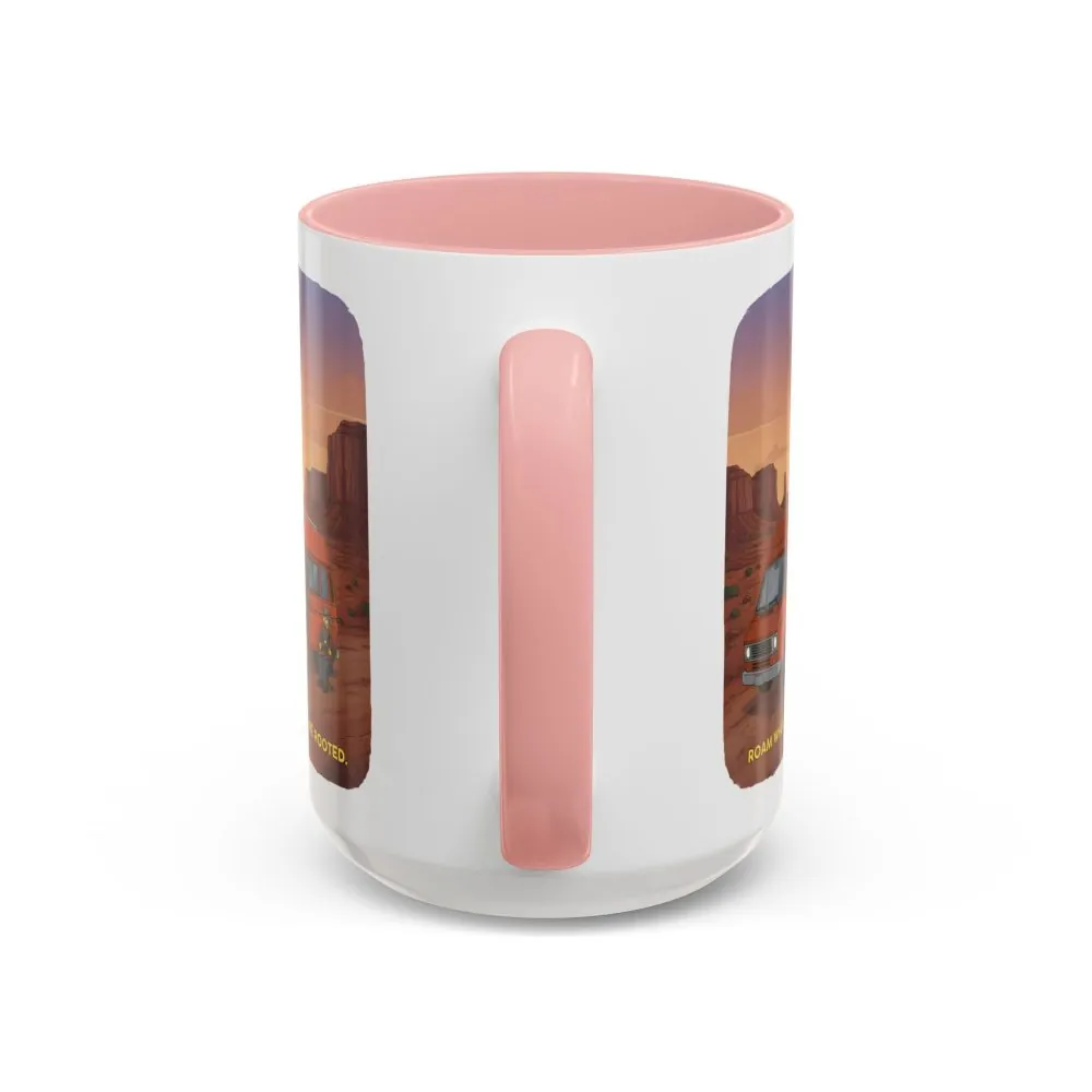15588153407323254251_2048.jpeg Accent Coffee Mug (11, 15oz) — "Roam Where You Are Rooted" Design Sitcom-Line