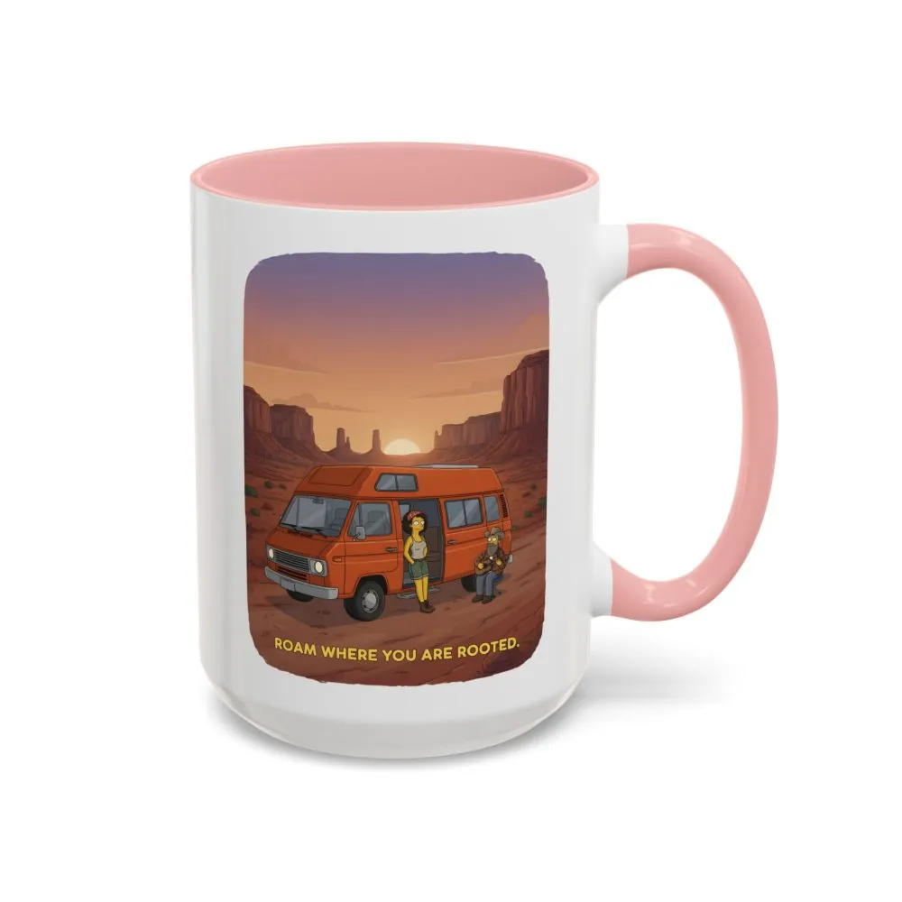 15607877790982307931_2048.jpeg Accent Coffee Mug (11, 15oz) — "Roam Where You Are Rooted" Design Sitcom-Line