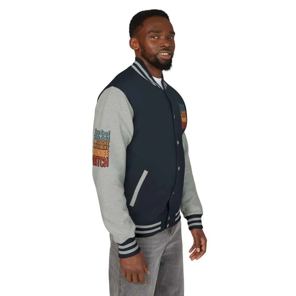15610853602480493854_2048.jpeg Unisex Heavyweight Letterman Jacket — "Buy Land They Said" Design F**K-Line