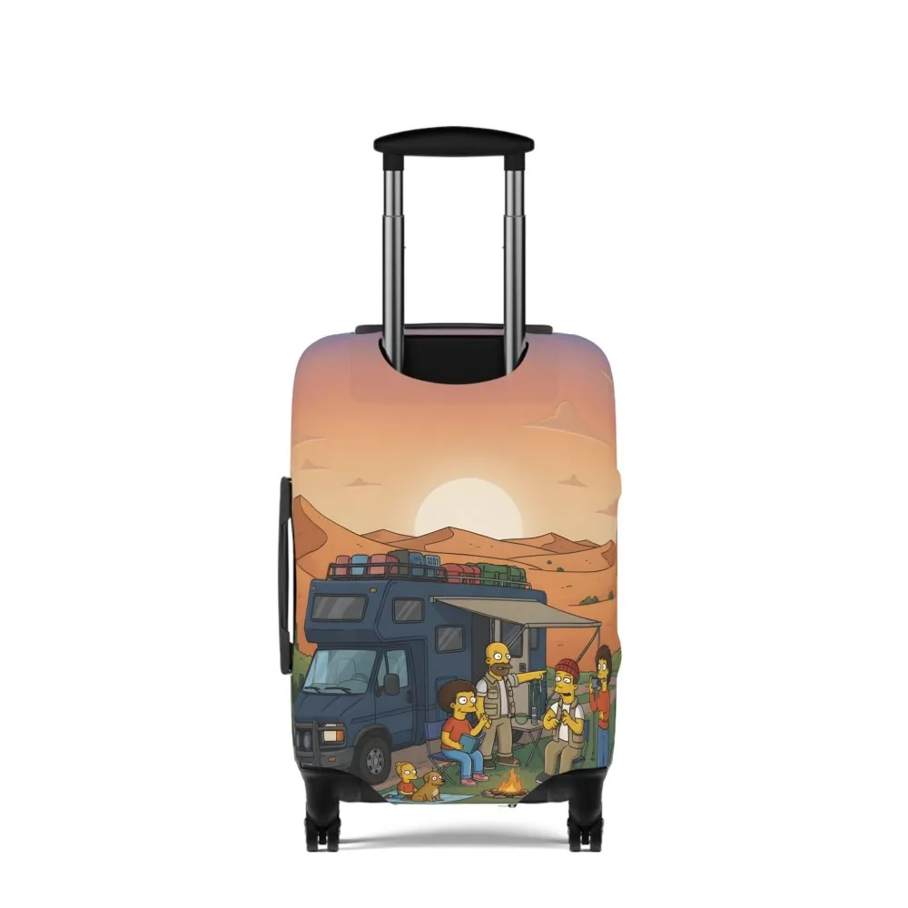 Luggage Cover — Adventure Camper Sketch Travel Suitcase(Design Sitcom-Line)