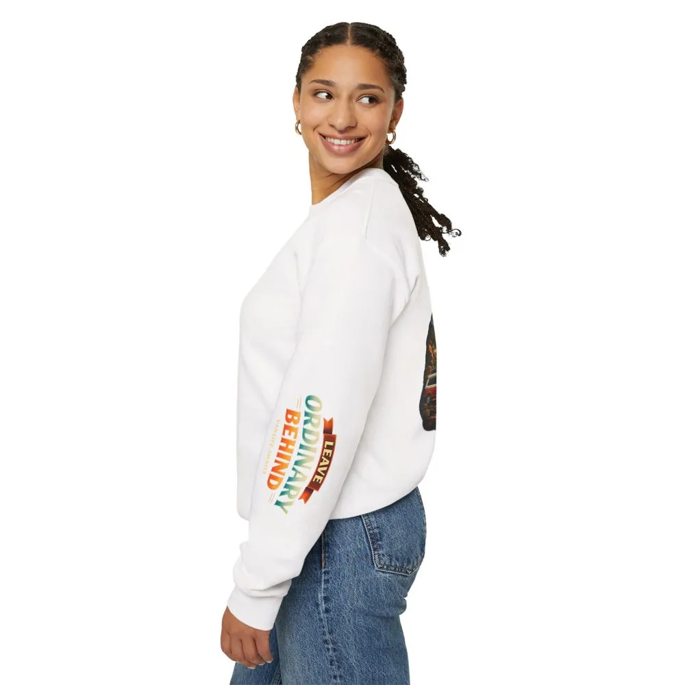 Unisex Heavy Blend™ Crewneck Sweatshirt — "Leave Ordinary Behind" Design Scenic-Line