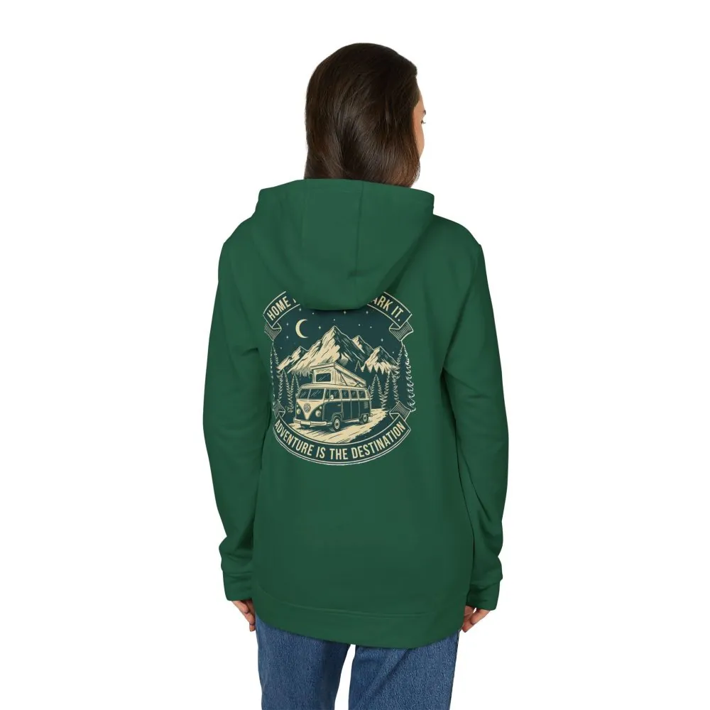 15633247117092578961_2048.jpeg Hoodie(Adidas) — "Home Is Where You Park It-Adventure is the destination" Outdoor Travel Pullover (Front + Back Printed)