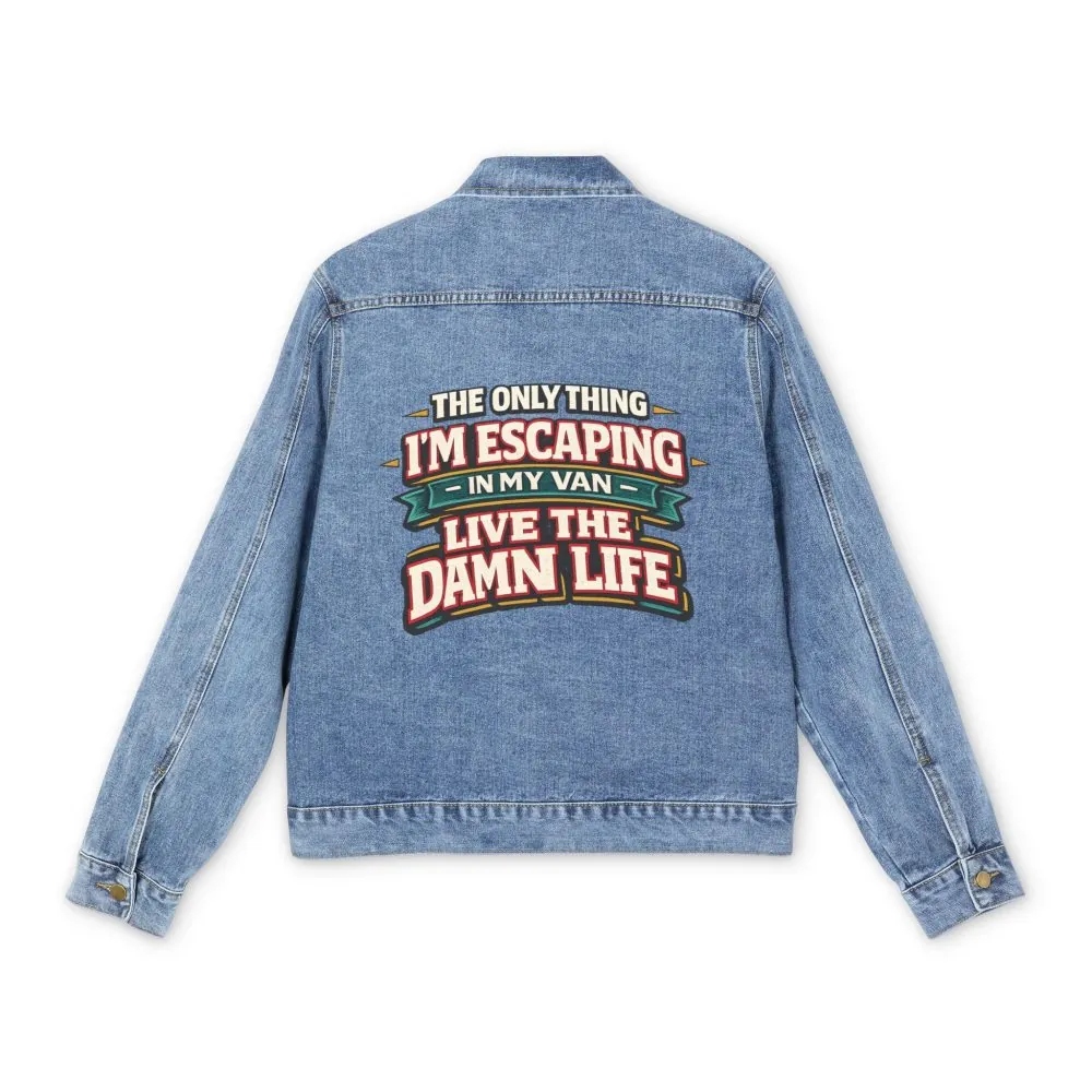 Men's Denim Jacket — "The Only Thing I´m Escaping" Design F**K-Line