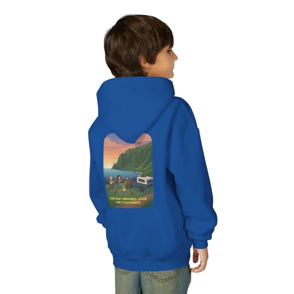 Youth Hoodie(Gildan) – "Take Only Memories-Leave Only Footprints (Design Sitcom-Line)