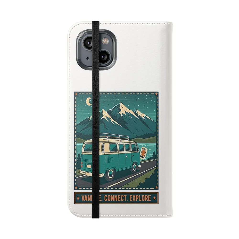 15653365299481547100_2048.jpeg Flip Phone Case — “WiFi Where the Roam Is” Vanlife Wallet Case