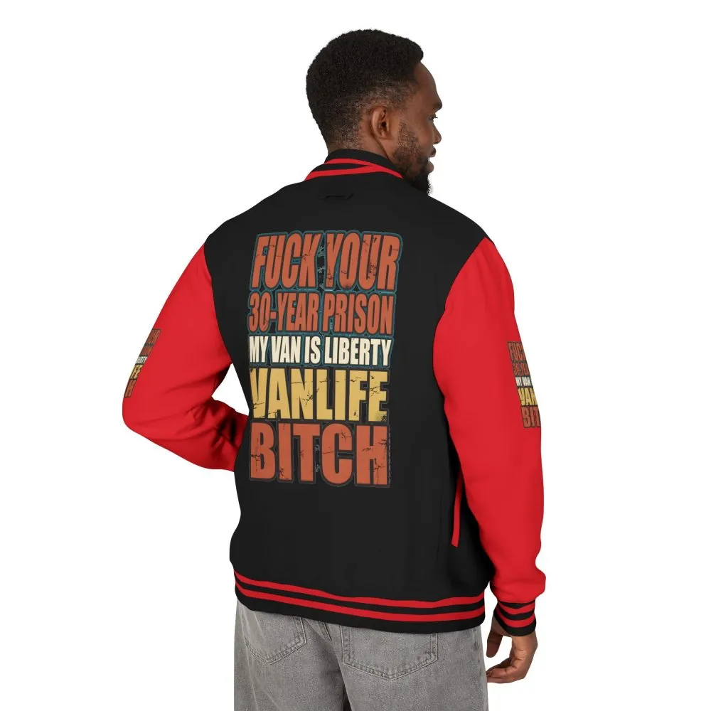 Unisex Heavyweight Letterman Jacket — "Fuck Your 30 Year" Design F**K-Line
