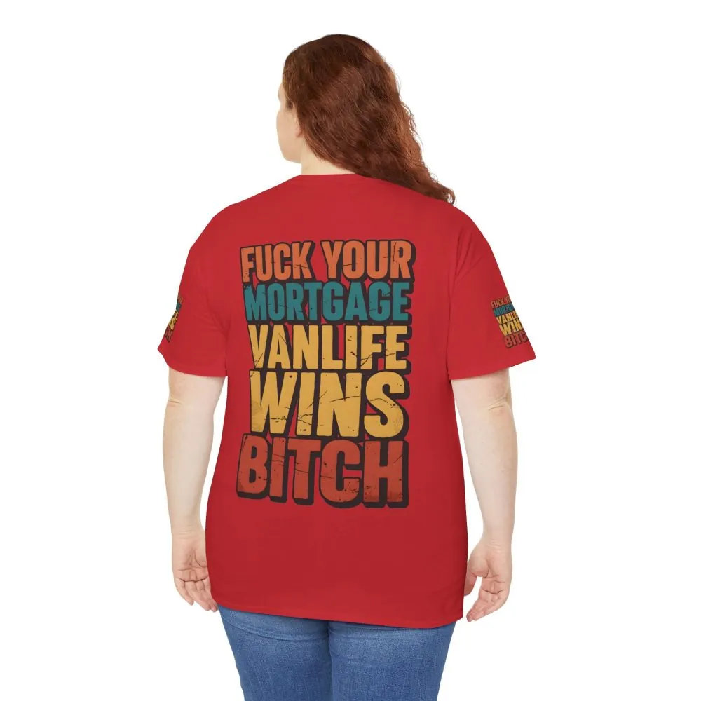 Unisex Heavy Cotton Tee — "Fuck Your Mortgage" Design F**K-Line