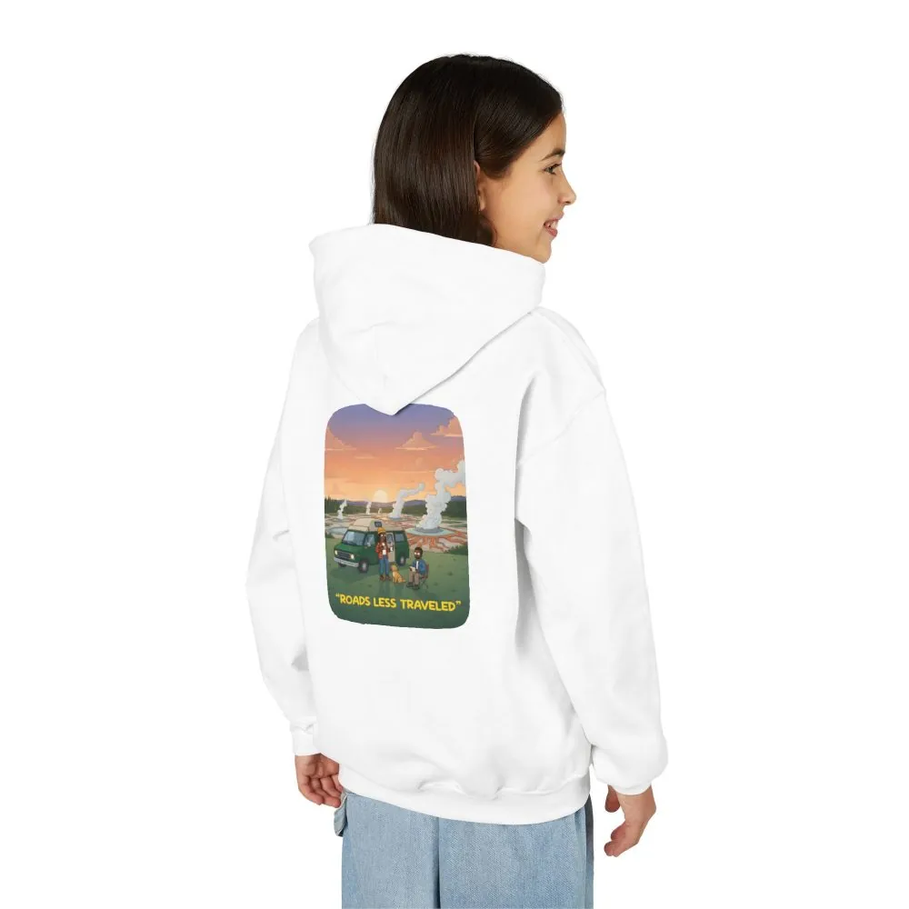 Youth Hoodie(Gildan) – "Roads Less Traveled" (Design Sitcom-Line)