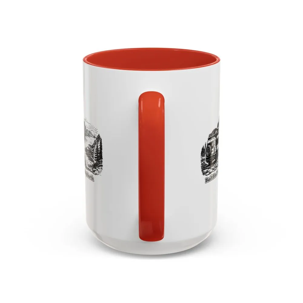 Accent Coffee Mug (11, 15oz) — "Built For The Long Way North" Design Minimal-Line