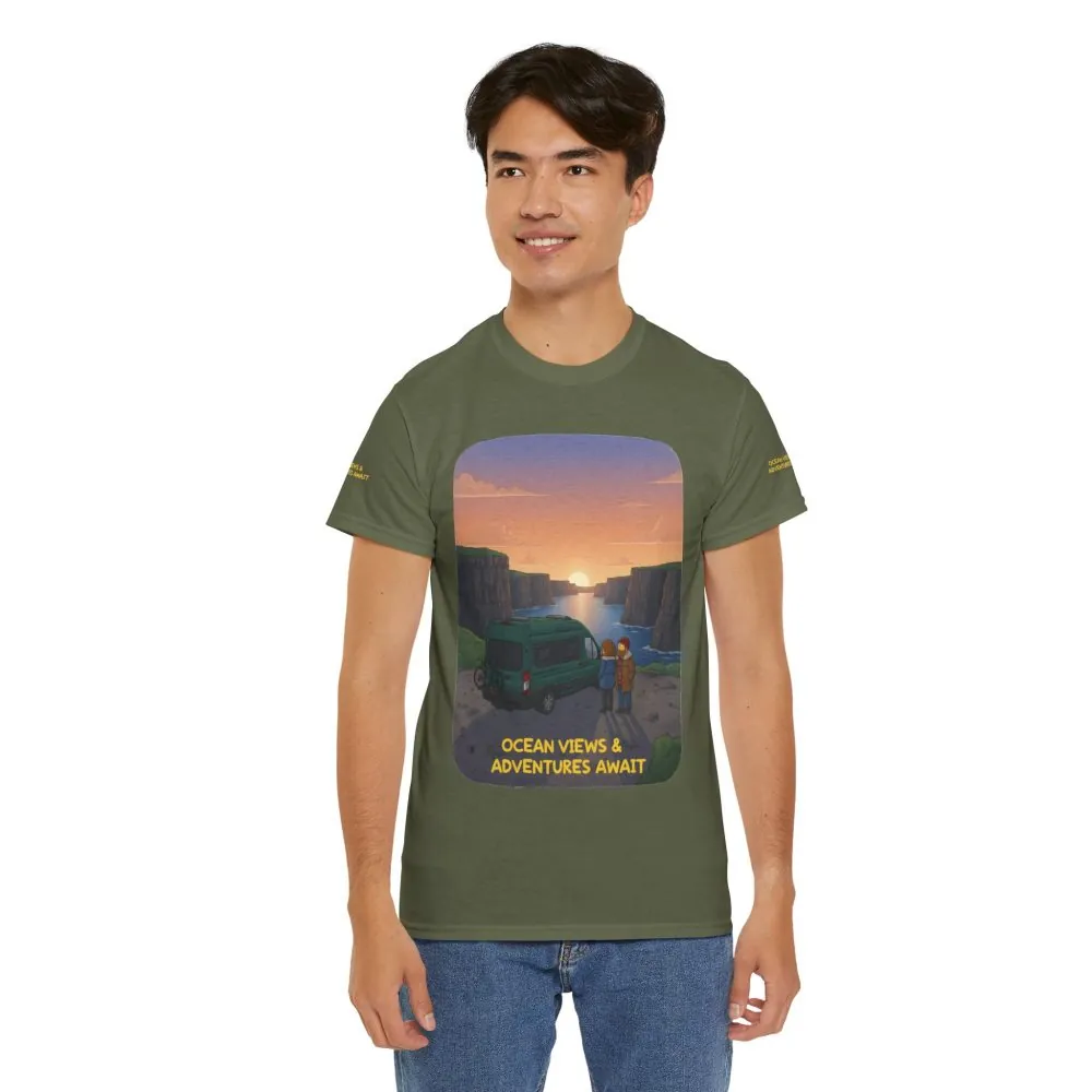 1570983820817612250_2048.jpeg Unisex Heavy Cotton Tee — "Ocean Views-Adventures Awaits" Design Sitcom-Line
