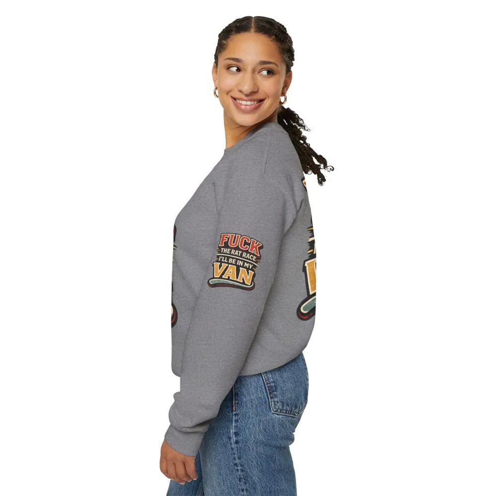 15717189878681408225_2048.jpeg Unisex Heavy Blend™ Crewneck Sweatshirt — "Fuck The Rat Race" Design F**K-Line