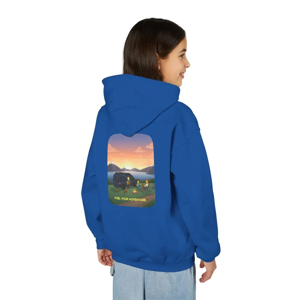 Youth Hoodie(Gildan) – "Fuel Your Adventure" (Design Sitcom-Line)