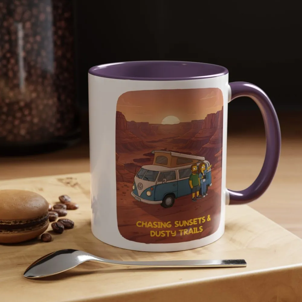 15746784446284980880_2048.jpeg Accent Coffee Mug (11, 15oz) — "Chasing Sunsets And Dusty Trails" Design Sitcom-Line