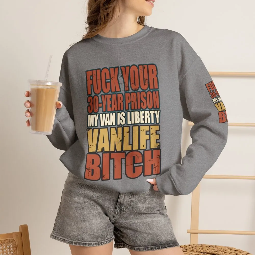 Unisex Heavy Blend™ Crewneck Sweatshirt — "Fuck Your 30 Year" Design F**K-Line