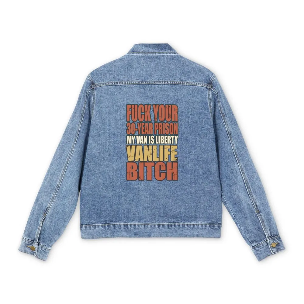 Men's Denim Jacket — "Fuck Your 30 Year" Design F**K-Line