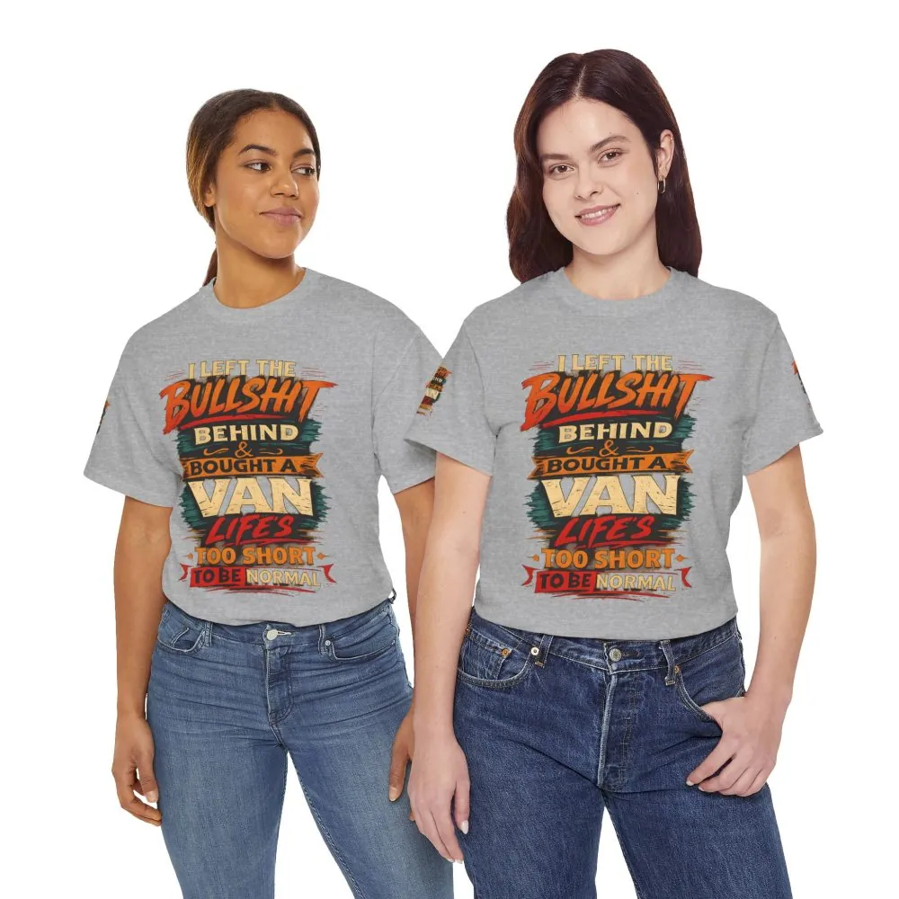 Unisex Heavy Cotton Tee — "I Left The Bullshit" Design F**K-Line
