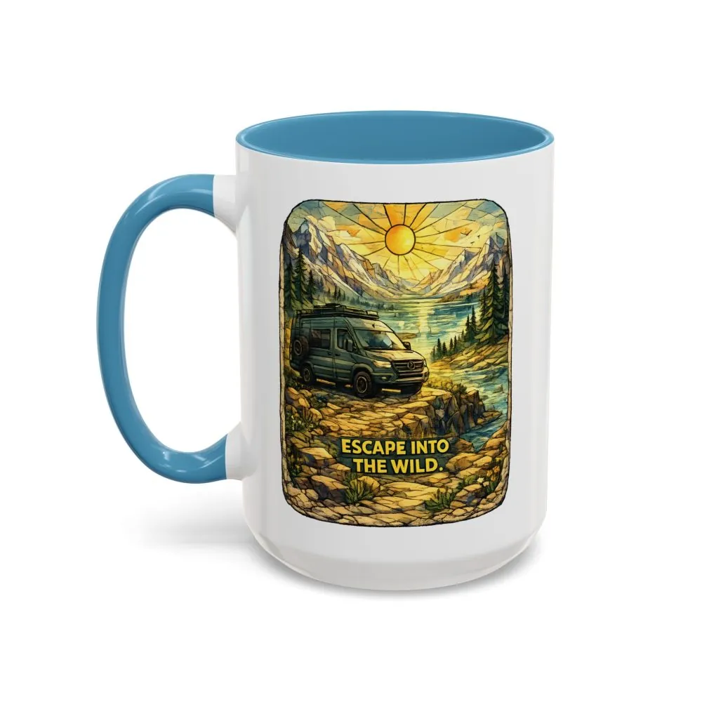 15785352528277592902_2048.jpeg Accent Coffee Mug (11, 15oz) — "Escape Into The Wild" Design Cubic-Line