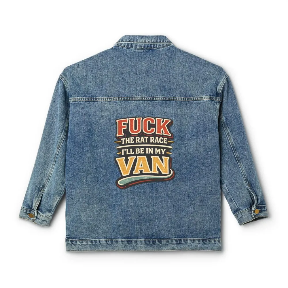 Women's Denim Jacket — "Fuck The Rat Race" Design F**K-Line