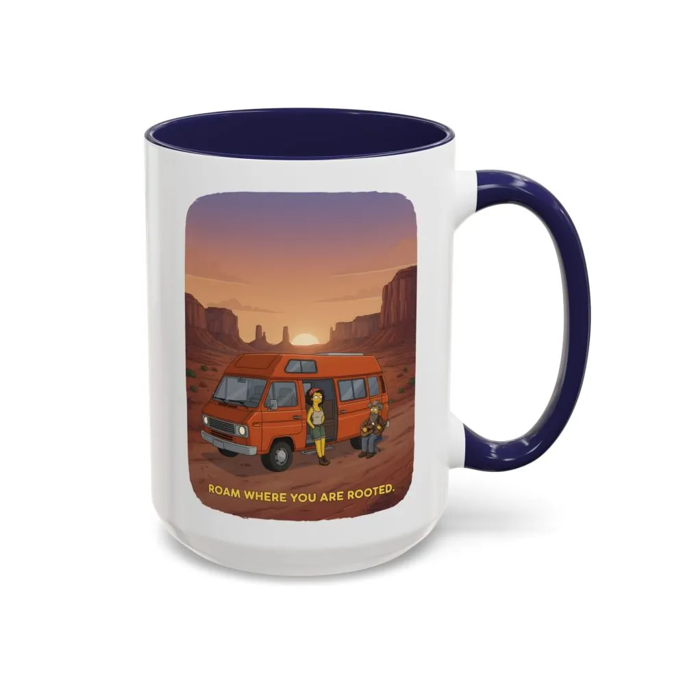 15841866006335340813_2048.jpeg Accent Coffee Mug (11, 15oz) — "Roam Where You Are Rooted" Design Sitcom-Line