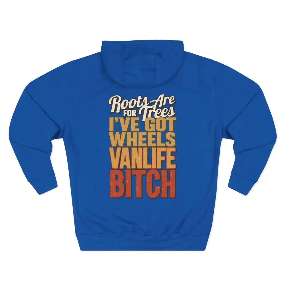 Three-Panel Fleece Hoodie - "Roots Are For Trees" Design F**K-Line