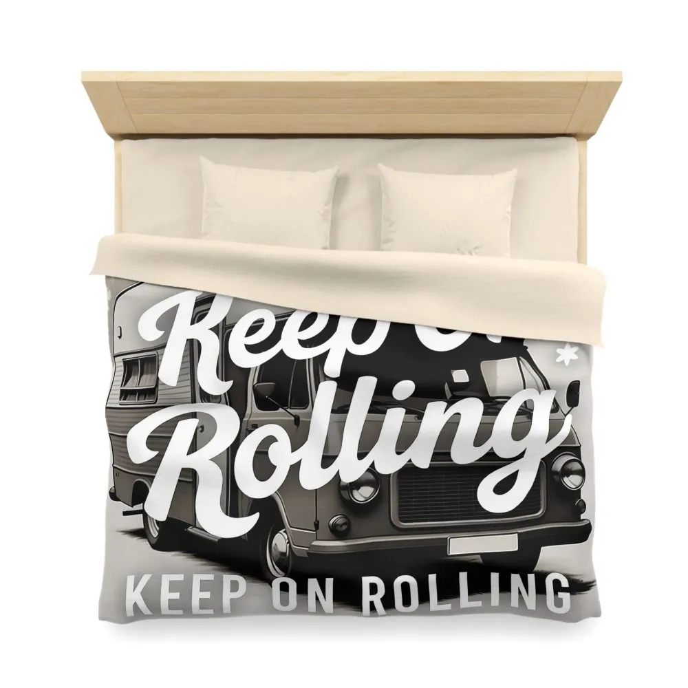 Duvet Cover — "Keep On Rolling" Retro Motorhome Bedding