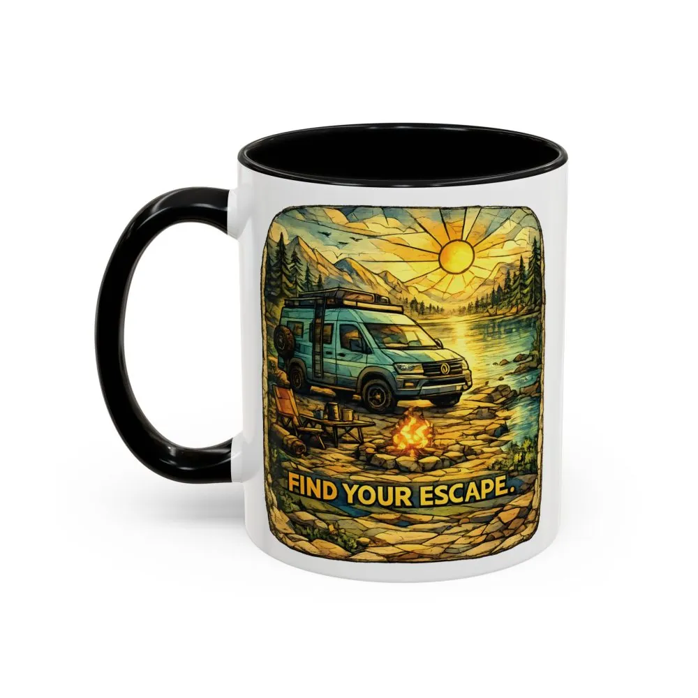 15884075181446618582_2048.jpeg Accent Coffee Mug (11, 15oz) — "Find Your Escape" Design Cubic-Line