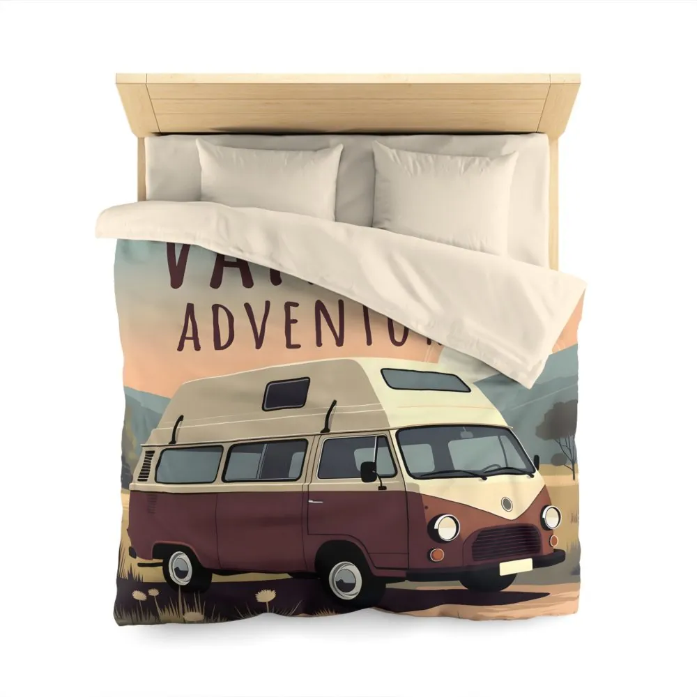 Duvet Cover - 'Vanlife Adventures' Retro Camper Bedding