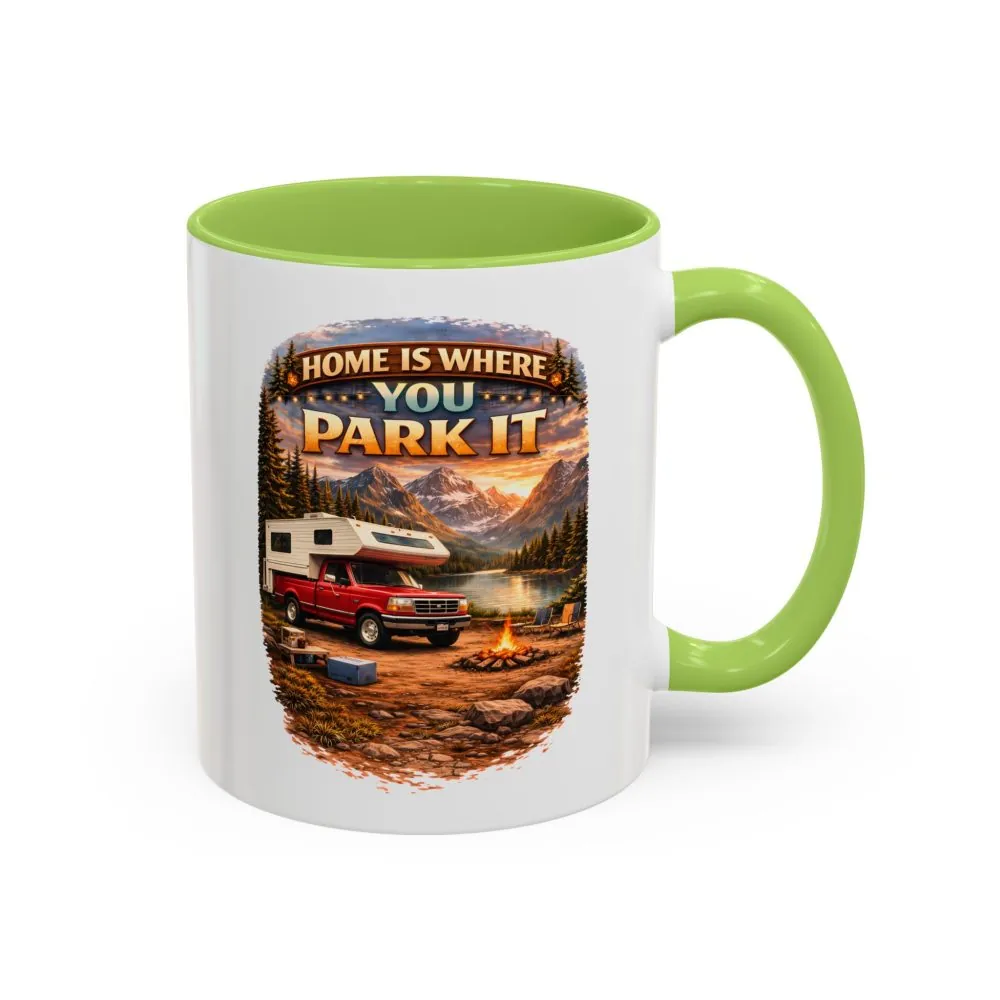 15911862928013599093_2048.jpeg Accent Coffee Mug (11, 15oz) — "Home Is Where You Park It" Design Scenic-Line