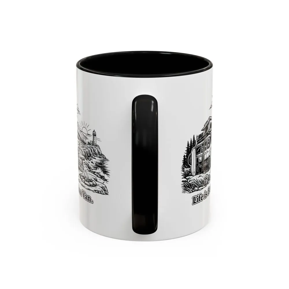 1593404294215040177_2048.jpeg Accent Coffee Mug (11, 15oz) — "Life Is Better In A Van" Design Minimal-Line