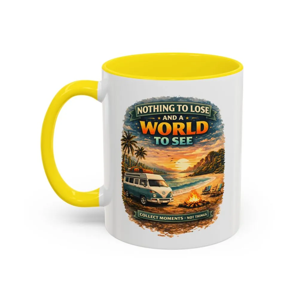 Accent Coffee Mug (11, 15oz) — "Nothing To Lose" Design Scenic-Line