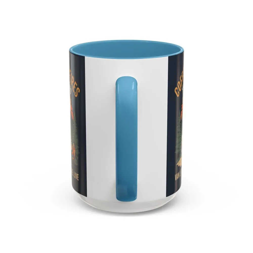 Accent Coffee Mug (11, 15oz) — "Coffee and campfires"