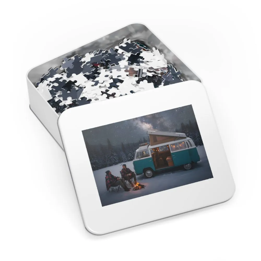 Jigsaw Puzzle with Tin — Van Life Night Sky