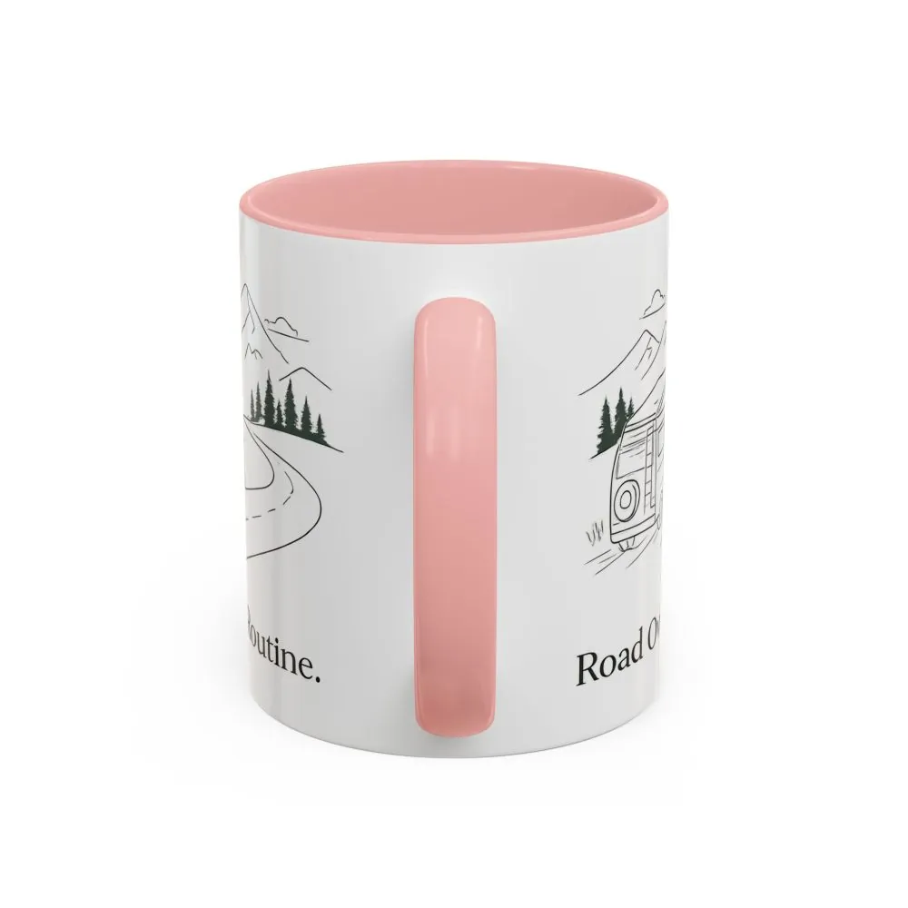15971064926591564562_2048.jpeg Accent Coffee Mug (11, 15oz) — "Road Over Routine" Design Minimal-Line