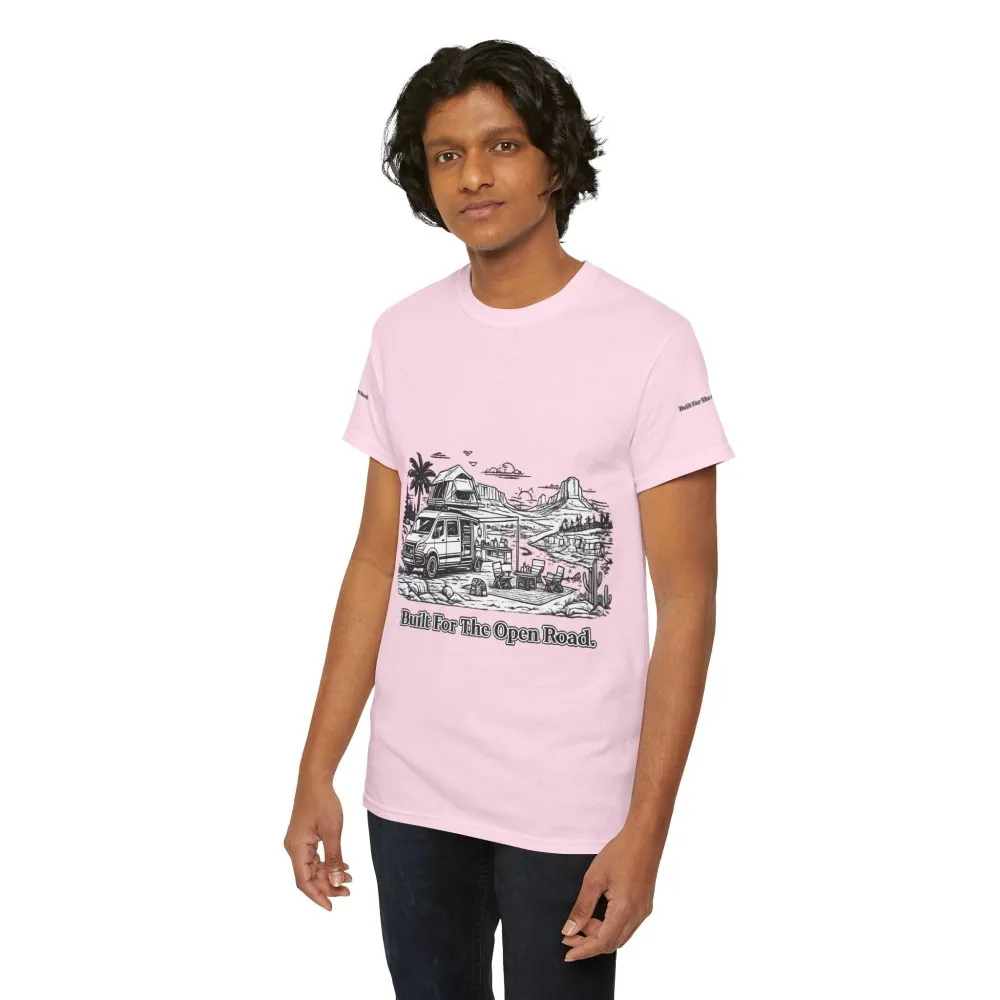 15978473305818948891_2048.jpeg Unisex Heavy Cotton Tee — "Built For The Open Road" Design Minimal-Line